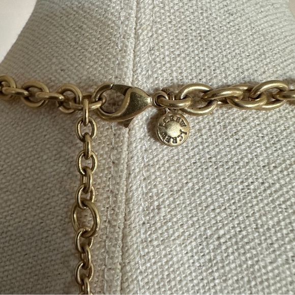 J Crew Gold Tone Rhinestone Statement Necklace - Picture 7 of 12